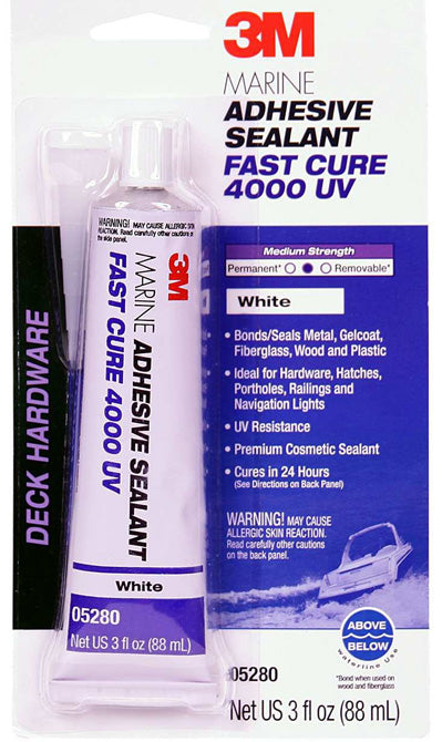 3M, 3M Fast Cure 4000 UV Sealant 3 oz. White