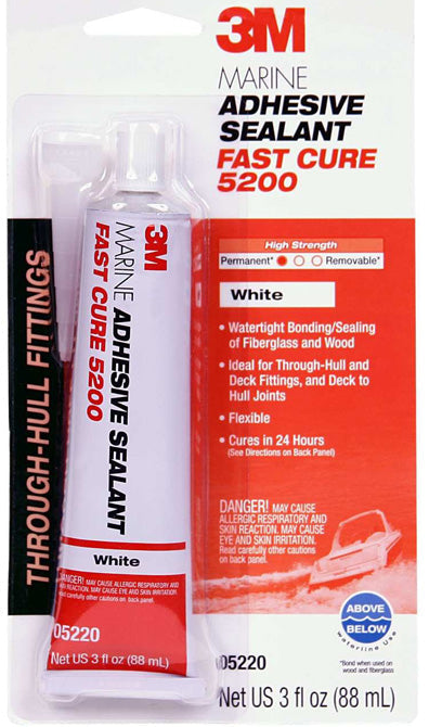 3M, 3M Fast Cure 5200 Sealant 3 oz. White