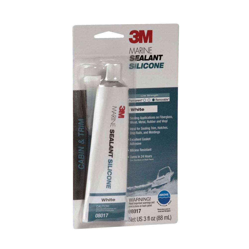 3M, 3M Silicone Marine Sealant 3 oz. White