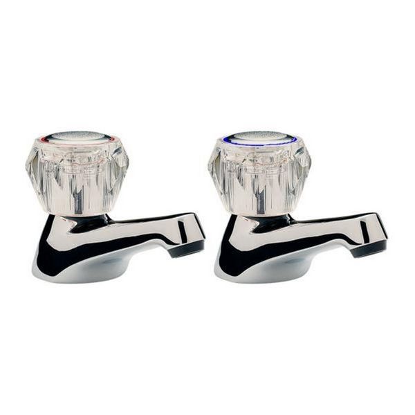 AG, AG Chrome Bath Taps Clear Tap Heads 3/4"