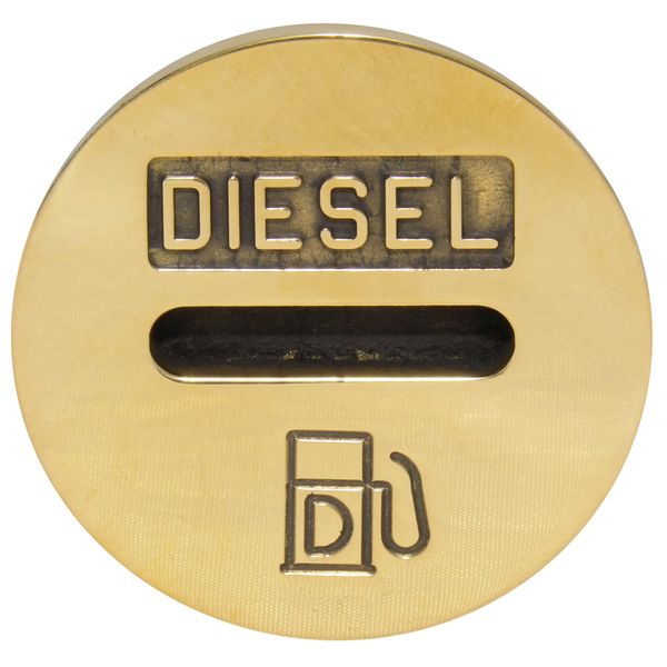 ChasNewensMarine, Cap to Suit 1 1/2" Ital Filler Diesel in Brass - TAPPO.70D.38.L