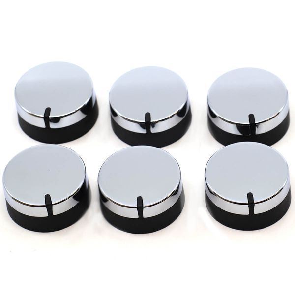 Thetford, Capped Control Knobs Chrome (Pack of 6)