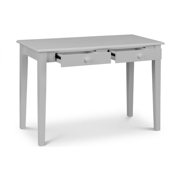 Julian Bowen, Carrington Desk Grey Lacquer with 2 Drawers