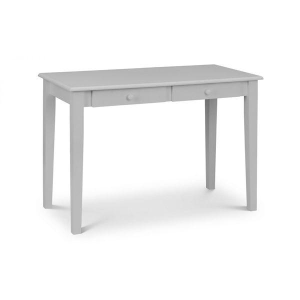 Julian Bowen, Carrington Desk Grey Lacquer with 2 Drawers