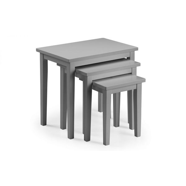 Julian Bowen, Cleo Nest of 3 Tables - Lunar Grey Finish