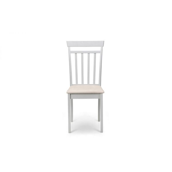 Julian Bowen, Coast Dining Chair Grey with Ivory Faux Suede Padded Seat