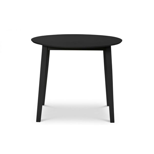 Julian Bowen, Coast Dining Table Round  Dropleaf 55-90cm Black Finish