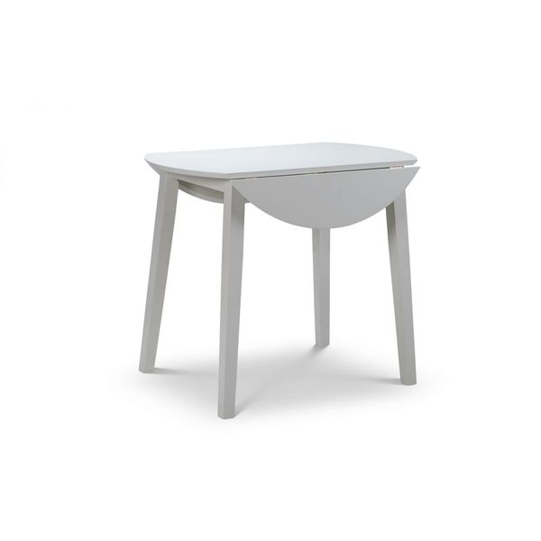 Julian Bowen, Coast Dining Table Round  Dropleaf 55-90cm Grey Finish