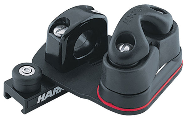 HARKEN INC., Harken Dinghy Jib Lead 16mm Pinstop Car, Swivel, Cam Cleat, Port