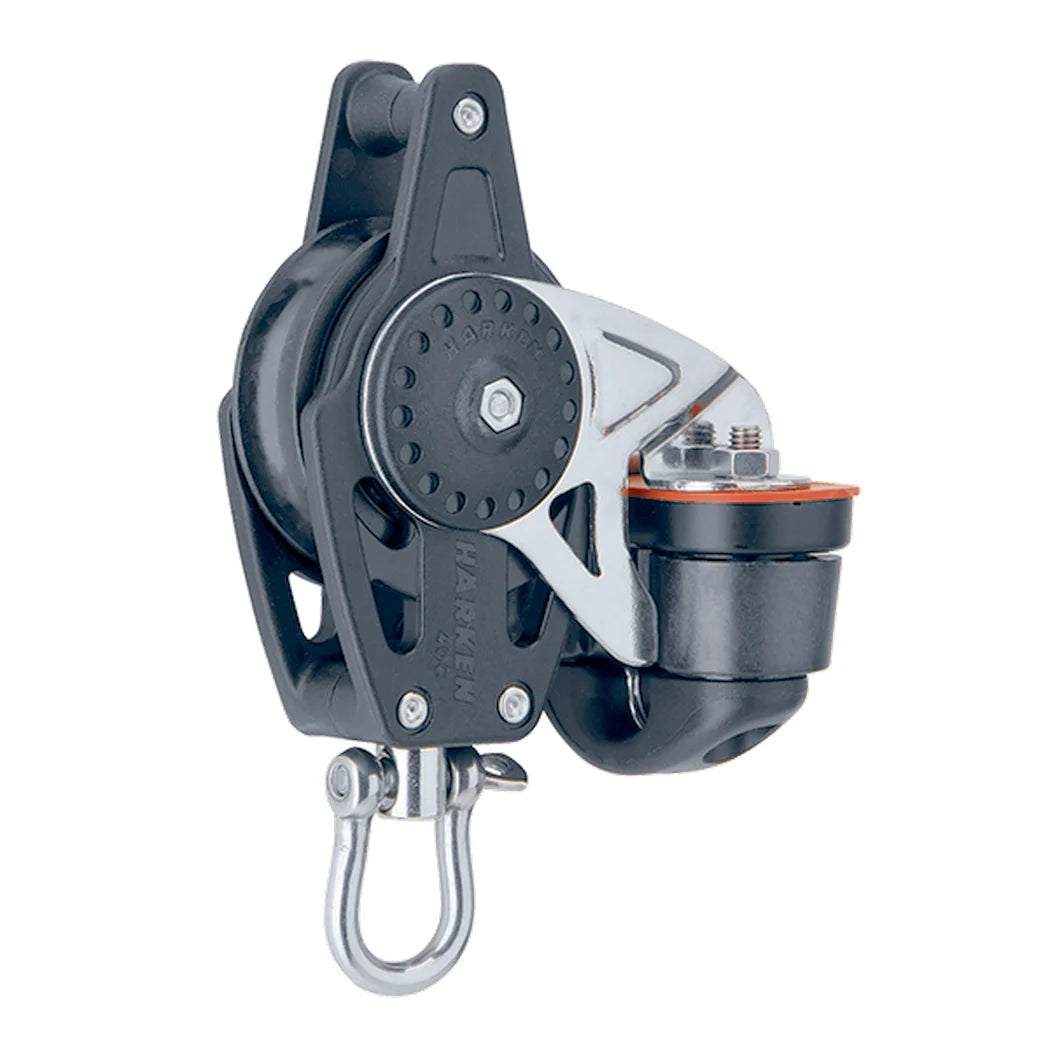 HARKEN INC., Harken Swivel Carbo Block w/Cam Cleat, Becket - 40mm