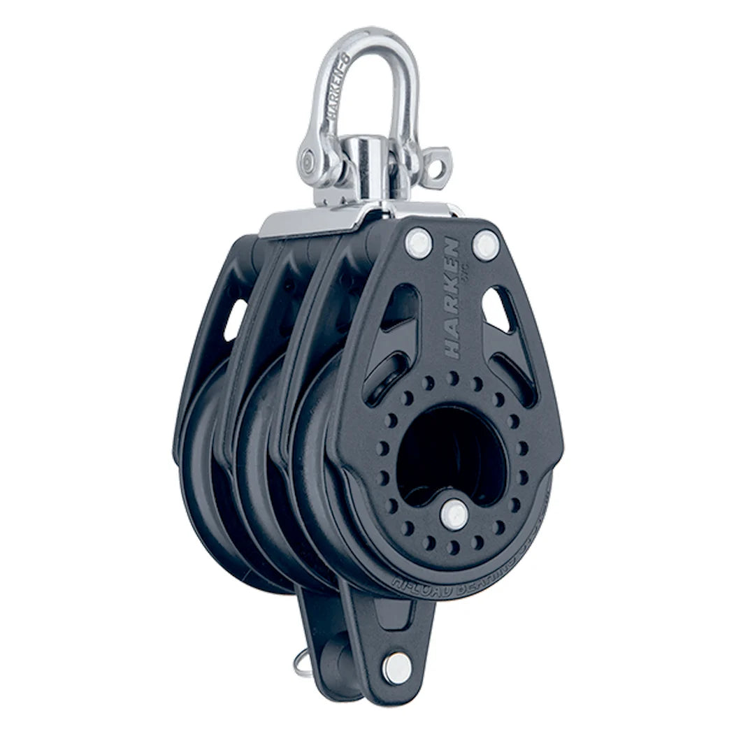 HARKEN INC., Harken Triple Swivel Carbo Block w/Becket - 75mm