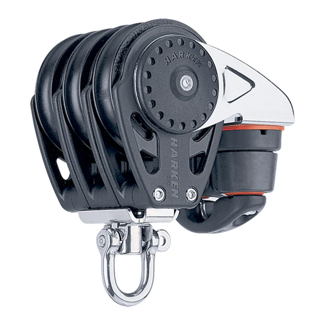 HARKEN INC., Harken Triple Swivel Carbo Block w/Cam Cleat - 40mm