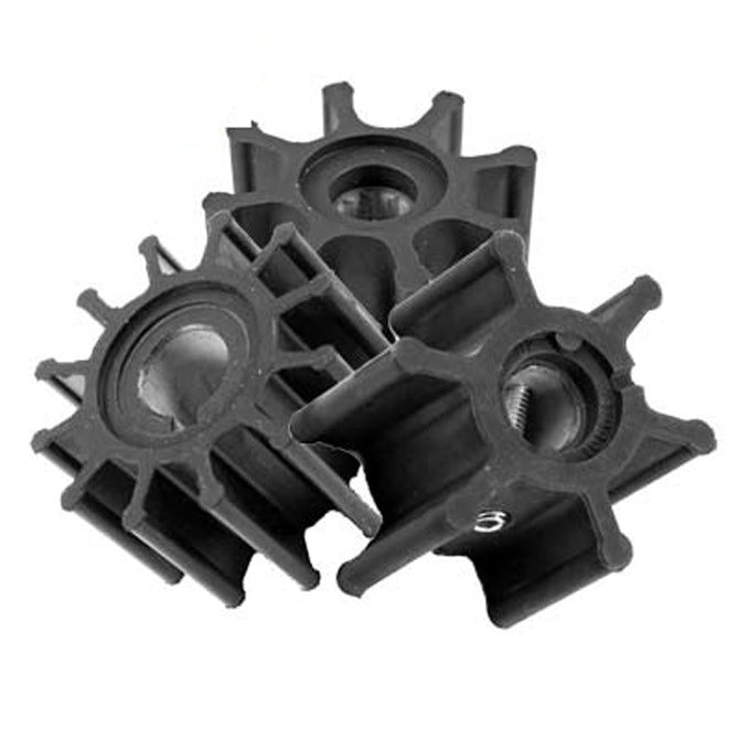 ITT JABSCO/RULE/XYLEM, Impeller 8 Blade Nitrile 2-9/16" x 2" x 5/8", 6 Drive, Plastic Ins.