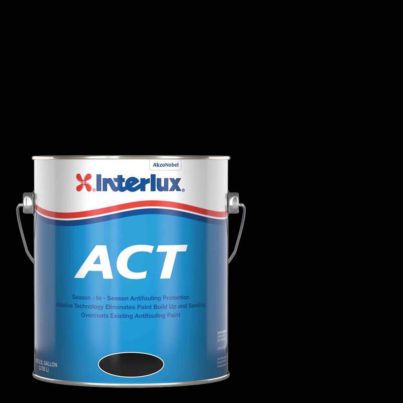 INTERLUX YACHT FINISHES, Interlux Act Antifouling Bottom Paint, Black - Qt.