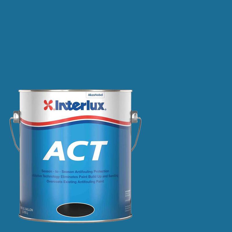 INTERLUX YACHT FINISHES, Interlux Act Antifouling Bottom Paint, Blue - Gal.