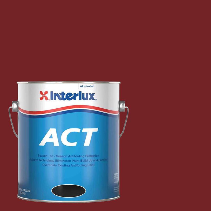 INTERLUX YACHT FINISHES, Interlux Act Antifouling Bottom Paint, Red - Gal.