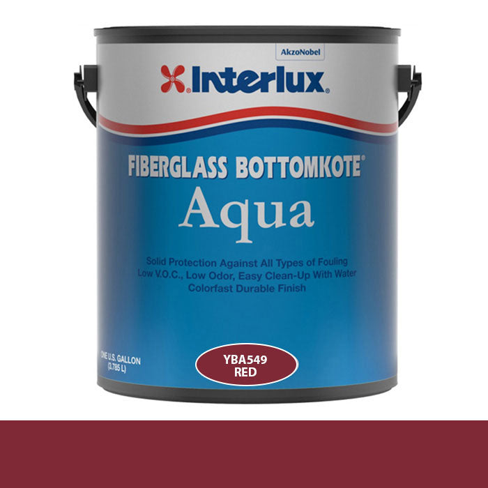 INTERLUX YACHT FINISHES, Interlux Fiberglass Bottomkote Aqua Antifouling Bottom Paint, Red - Gal.