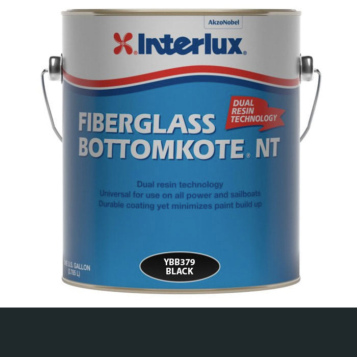 INTERLUX YACHT FINISHES, Interlux Fiberglass Bottomkote NT Antifouling Bottom Paint, Black - Gal.