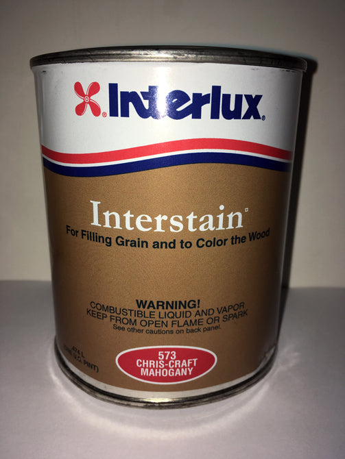 INTERLUX YACHT FINISHES, Interlux Interstain Wood Filler, Chris Craft Red Mahogany - Pint