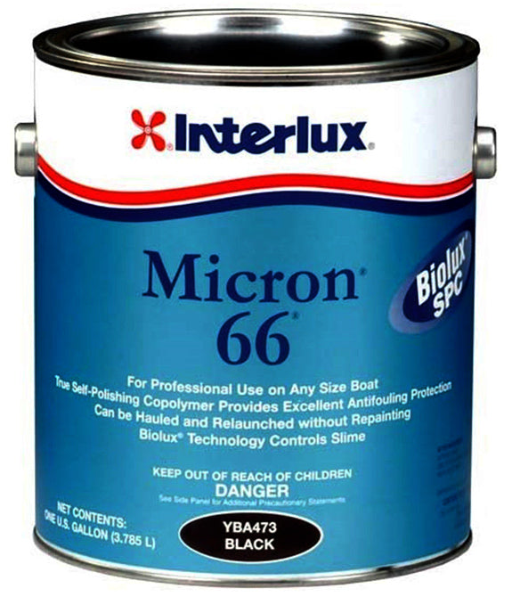 INTERLUX YACHT FINISHES, Interlux Micron 66 Black - Gallon