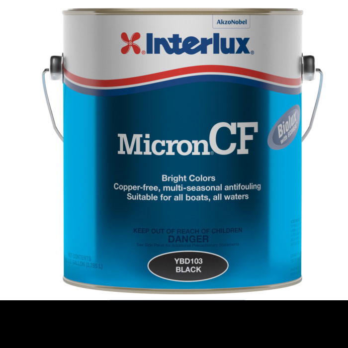 INTERLUX YACHT FINISHES, Interlux Micron CF Antifouling Paint, Black - Gal.