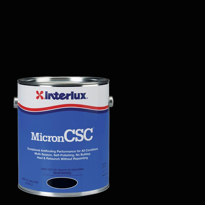 INTERLUX YACHT FINISHES, Interlux Micron CSC Antifouling Paint, Black - Gal.