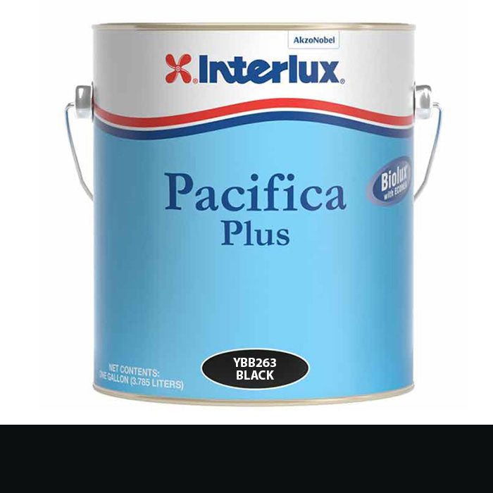 INTERLUX YACHT FINISHES, Interlux Pacifica Plus Antifouling Bottom Paint, Black - Gal.