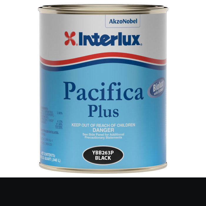 INTERLUX YACHT FINISHES, Interlux Pacifica Plus Antifouling Bottom Paint, Black - Pint