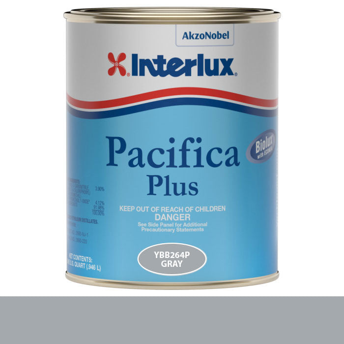 INTERLUX YACHT FINISHES, Interlux Pacifica Plus Antifouling Bottom Paint, Gray White - Pint