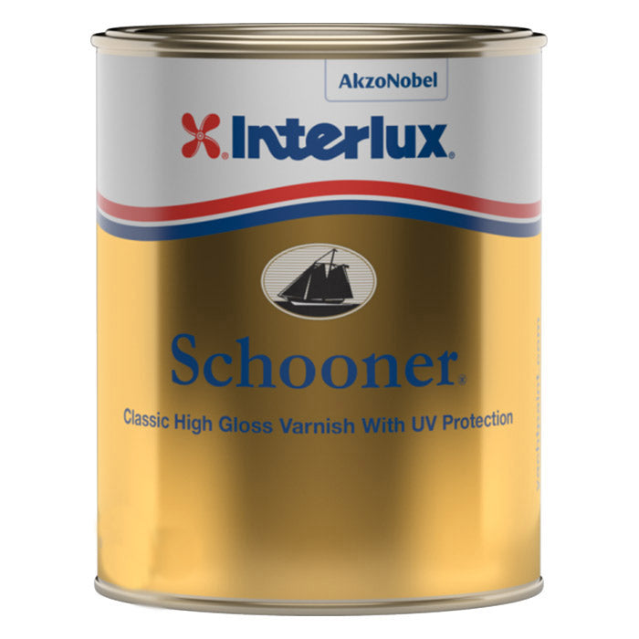 INTERLUX YACHT FINISHES, Interlux Schooner Gold High Gloss Varnish - Pint