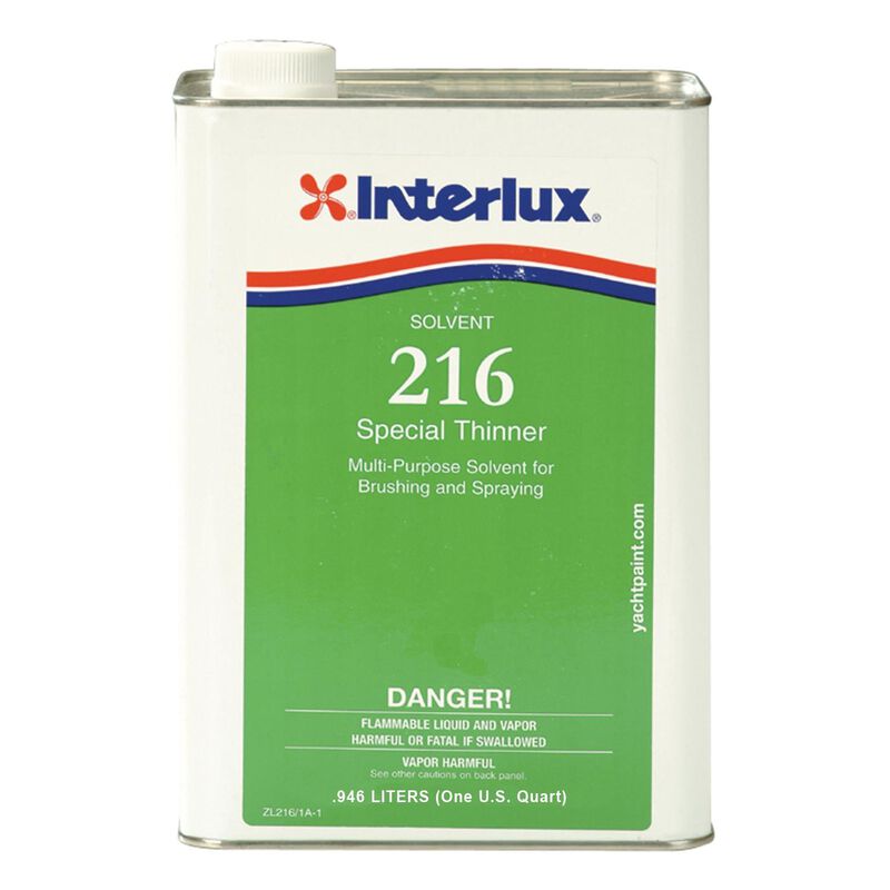 INTERLUX YACHT FINISHES, Interlux Solvent 216 Special Thinner - Qt.