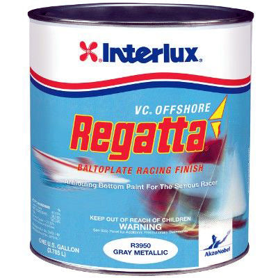 INTERLUX YACHT FINISHES, Interlux VC Offshore Regatta Baltoplate Antifouling Paint, Gray Metallic - Gallon