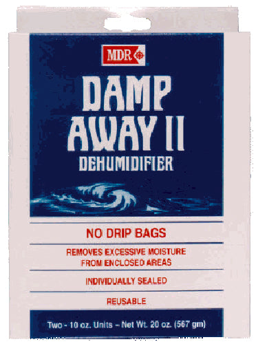 MARINE DEV. & RESEARCH CORP, MDR Damp Away II Dehumidifier No-Drip Bags 10oz - Pair