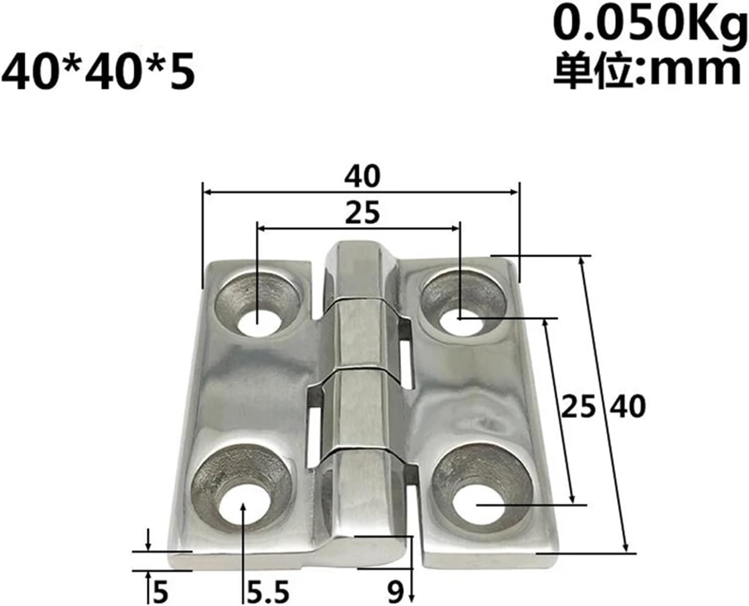 BRAND, CATEGORY, HINGES, ROREAJVH, 2 Pcs Marine Cast Door Butt Hinge Four Section Stainless Steel Precision Cast Hinge Suitable for Yacht Marine Accessories Marine 1.6/2/2.4 Inch(50 6)