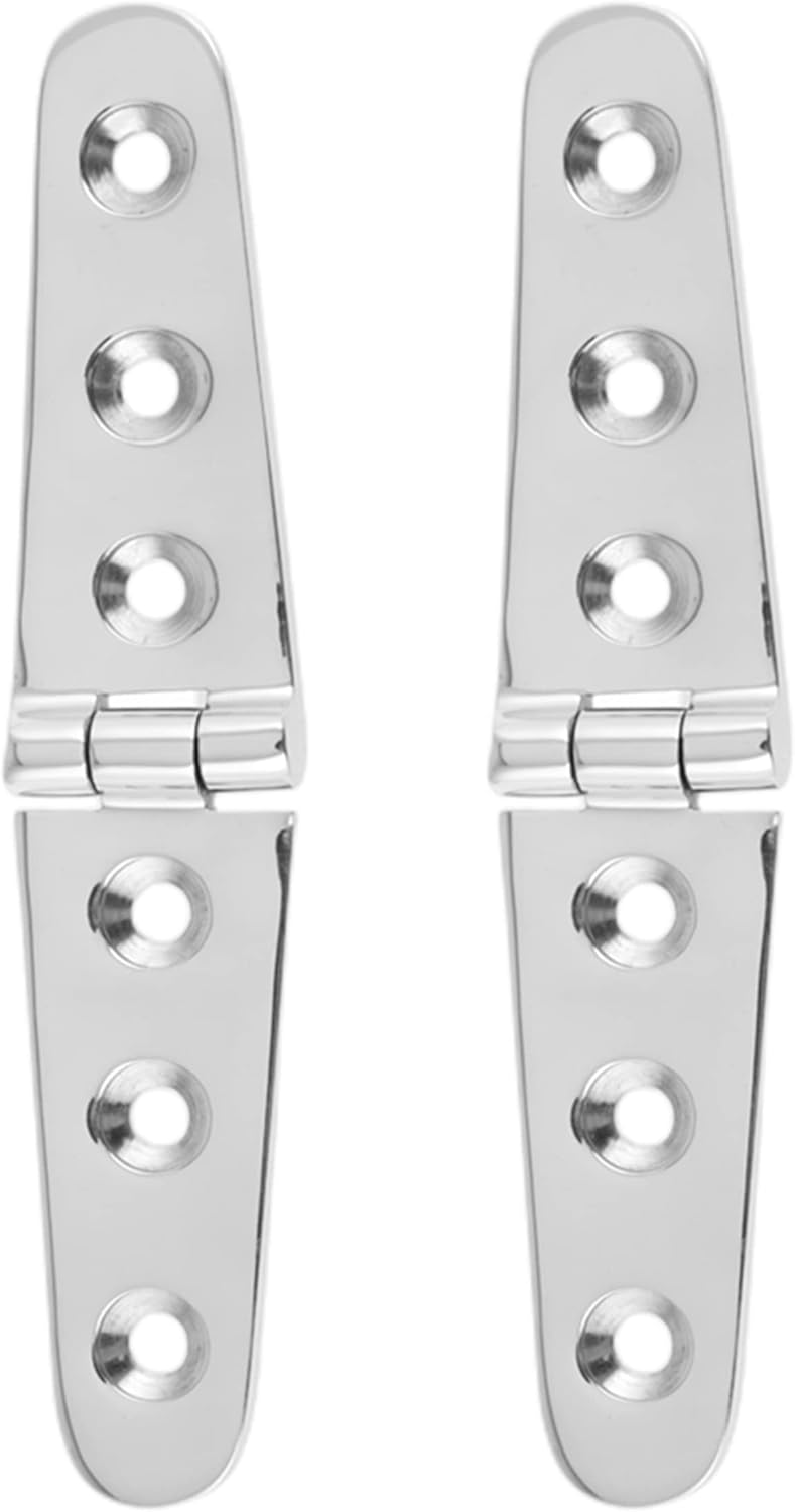 BRAND, CABINET HARDWARE & HINGES, CATEGORY, KUAIOUU, 2/4PCS Stainless Steel 316 Marine Hardware Casting Hinge Door Hinge for Boat Yacht RV- Size156X28mm Latch