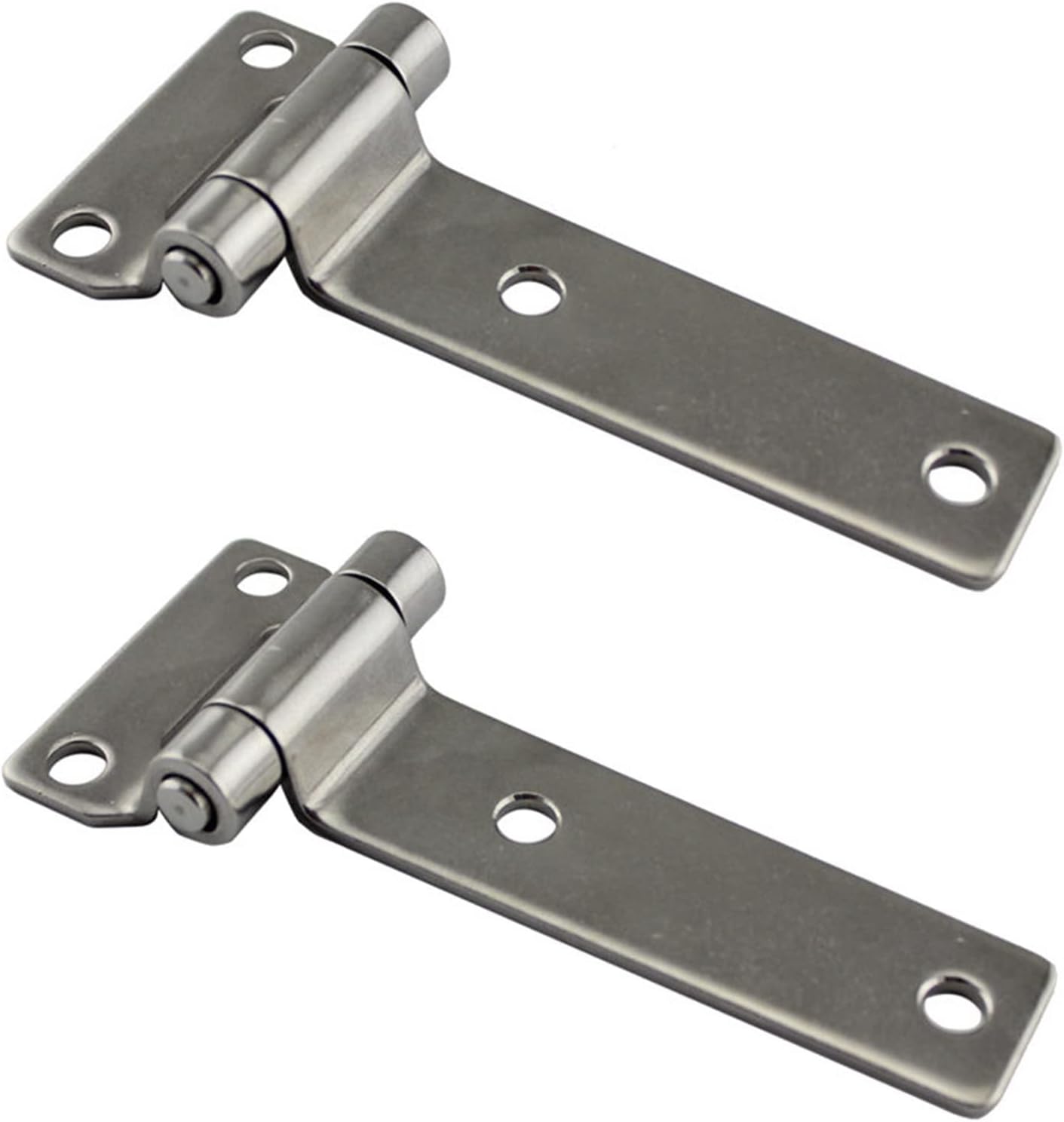 BRAND, CATEGORY, HINGES, OQATNXUR, 2pcs High Polished Stainless Steel Hinges, Solid Forged, T-Shape, for Wooden Box Doors, Marine Hardware, can be Rotated Backward 270 Degrees Hinge, Silver