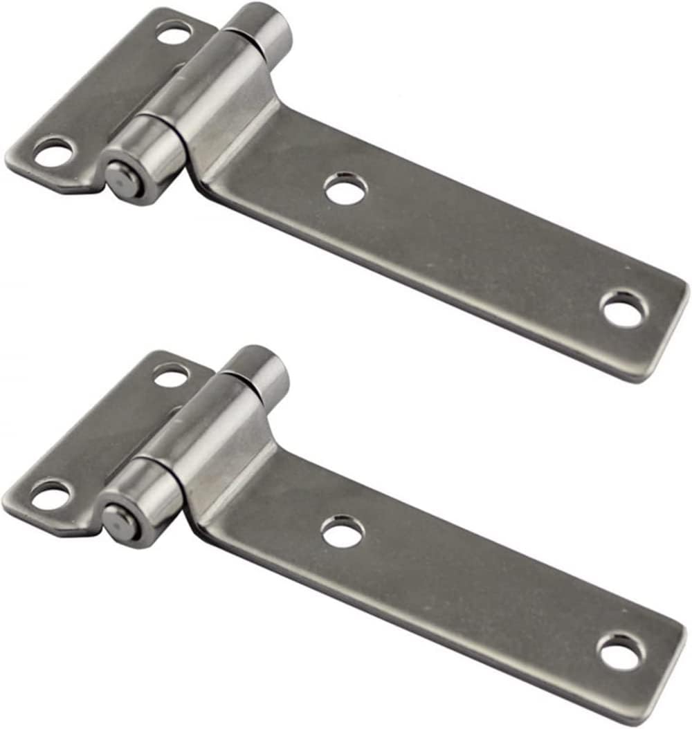 BRAND, CATEGORY, GEBSKI, HINGES, GEBSKI 2pcs High Polished Stainless Steel Hinges, Solid Forged, T-Shape, for Wooden Box Doors, Marine Hardware, can be Rotated Backward 270 Degrees