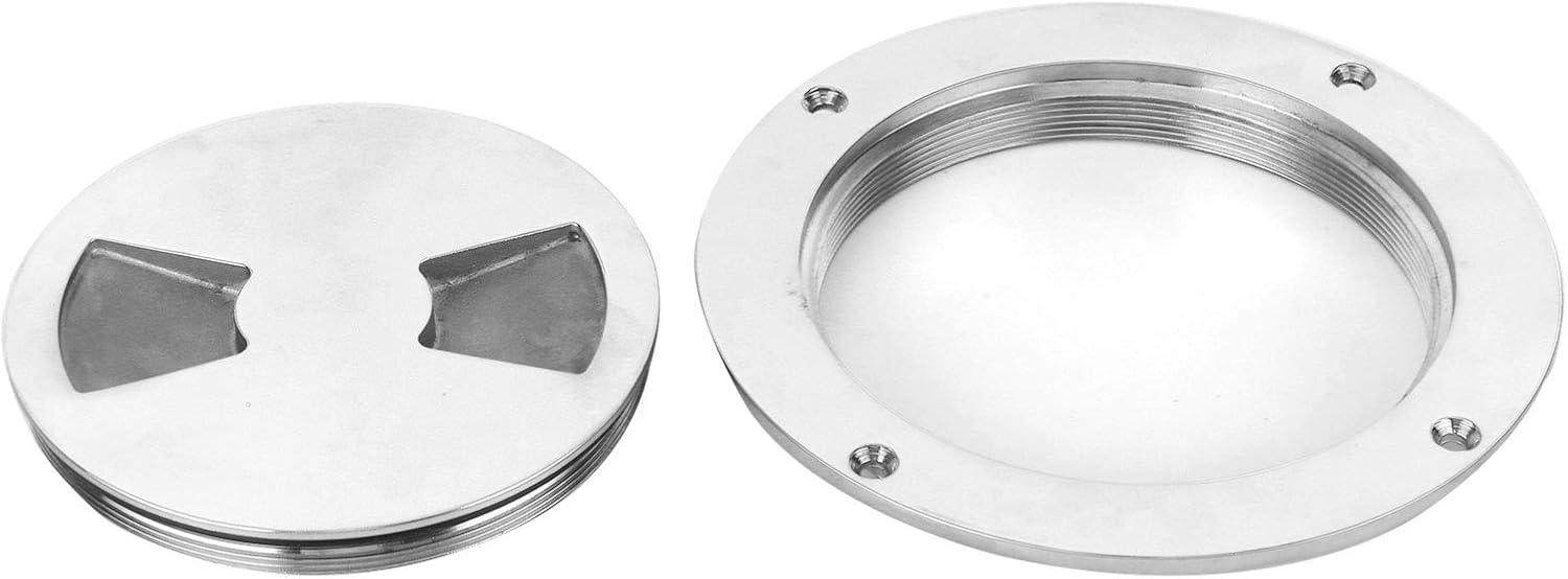 BRAND, CATEGORY, DECK HARDWARE, DOACT, 316 Stainless Steel Mirror Polished Marine Boat Hardware Accessory for Deck Plate Deck Hatch Cover Deck Inspection Hatch Stainless Steel Deck Plate Bo Deck Plate 5in