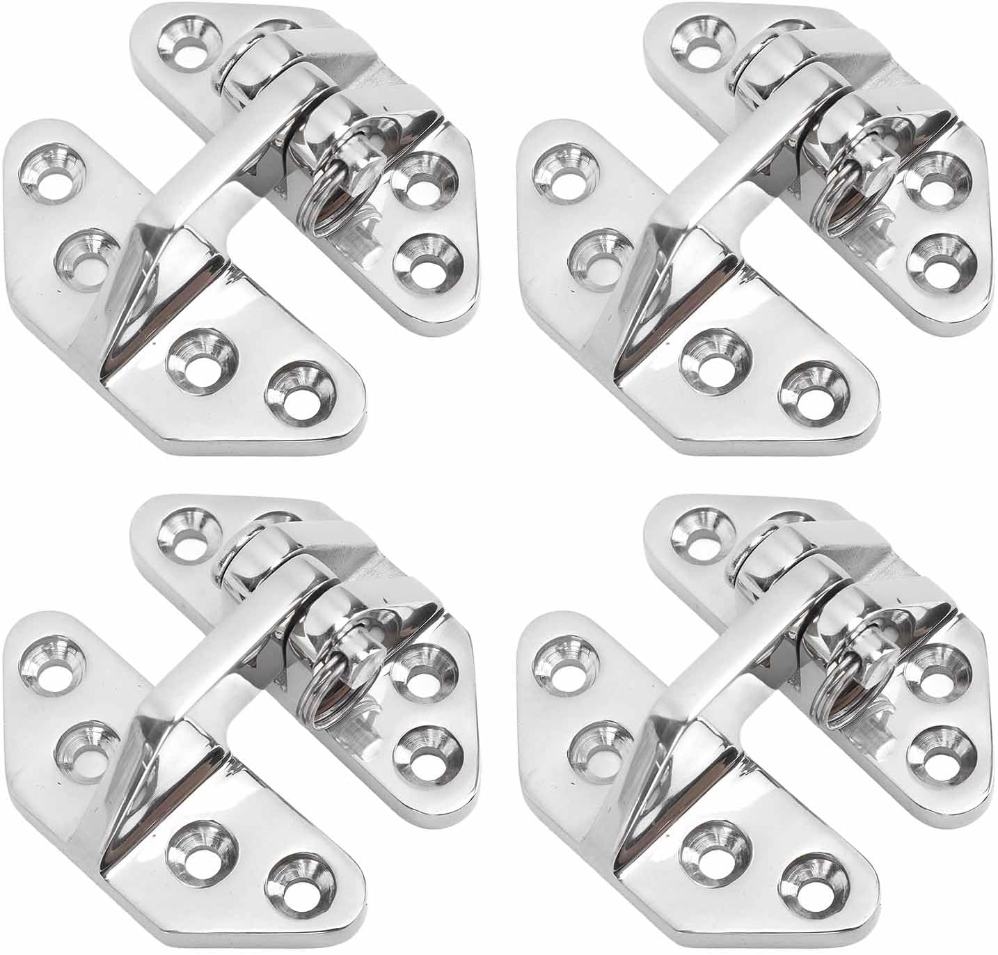 ARAMOX, BRAND, CABINET HARDWARE & HINGES, CATEGORY, Aramox Set of 4 Boat Door Hinges, 316 Stainless Steel Hatch Hinge, Fit for Marine Ships and Inflatable Yachts, Size 70x67mm, Secure Your Vessel