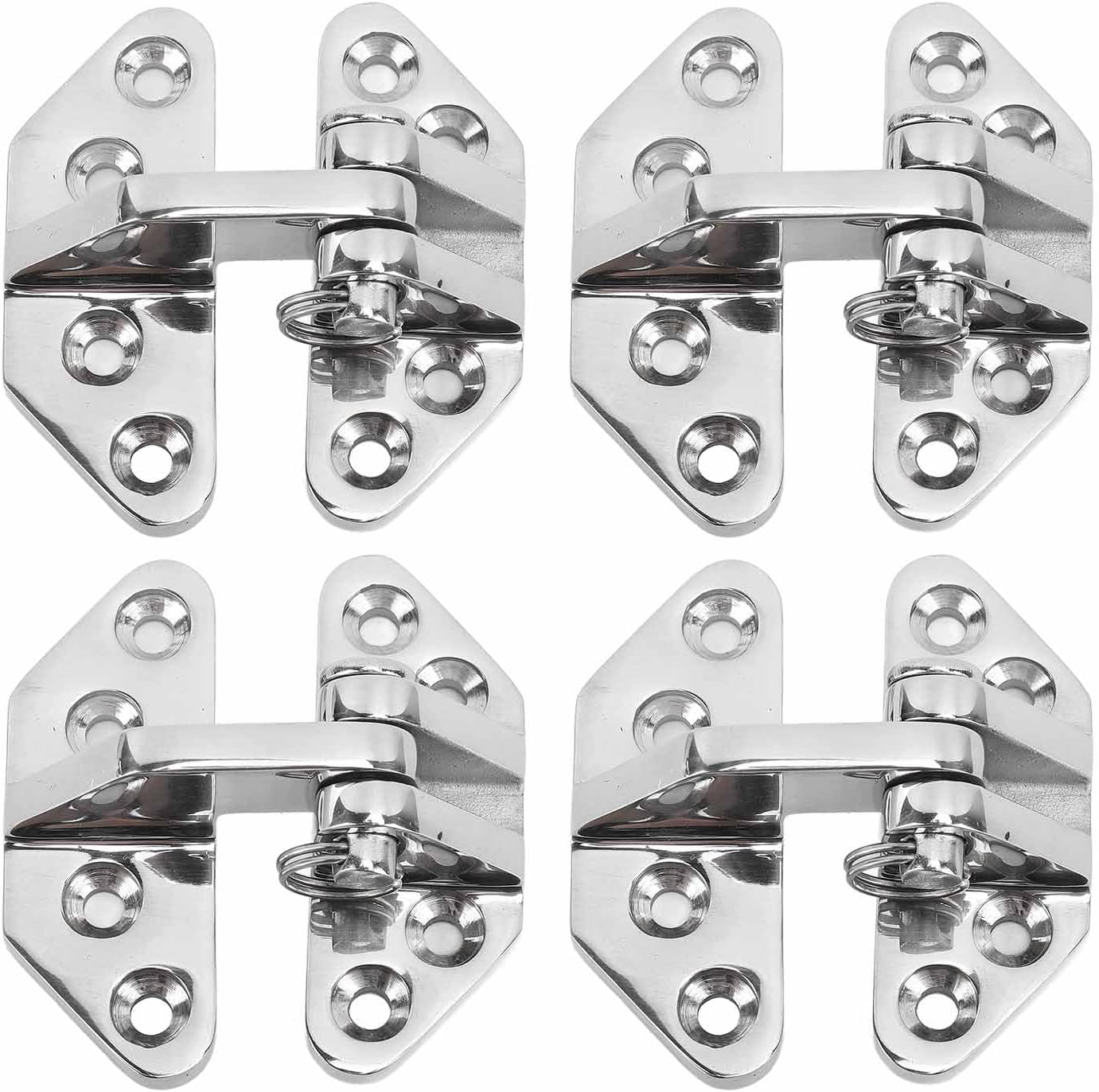 BRAND, CABINET HARDWARE & HINGES, CATEGORY, GOWENIC, GOWENIC 4PCS Boat Door Hinges, 316 Stainless Steel Hatch Hinge Replacement for Marine Ship Inflatable Yacht 70x67mm, Hatch Hinge, 4PCS