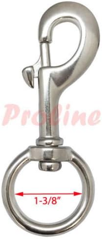 BOLT SNAPS, BRAND, CATEGORY, PROLINE, 5 Pc 1'' x 120mm Marine Stainless Steel 316 Swivel Eye Bolt Snap Hook Boat