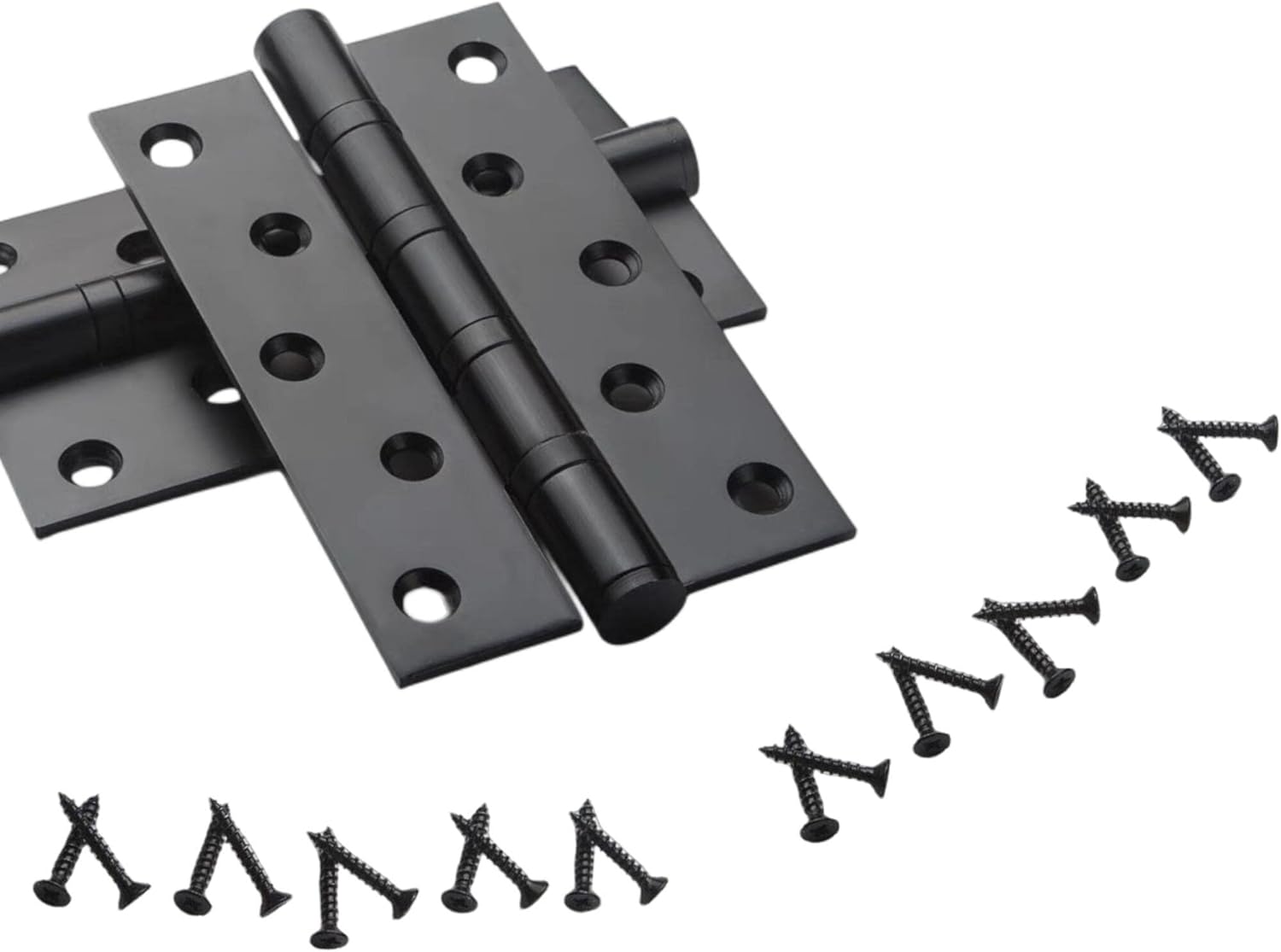 BRAND, CATEGORY, HINGES, KSDCMRS, 5" Stainless Steel Door Hinges, Heavy Duty 5 x 3 Inch Ball Bearing Non Removable Hinge Pin for Interior and Exterior Ourtswing Door or Gate Security-3 Pack (3, Matte Black)