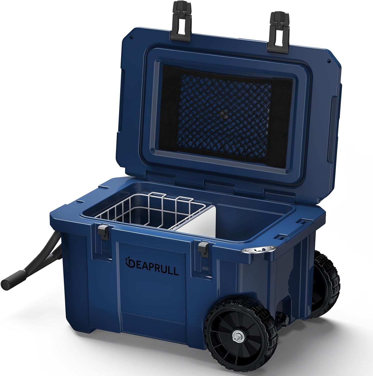 BRAND, CATEGORY, COOLERS, DEAPRULL, 55 Quart Cooler with Wheels, Ice Chests Portable Camping Cooler Holds Ice up to 6 Days, Leak-Proof Outdoor Insulated Cooler with Handle, Cup Holders, Hard Cooler for Camping, Beach, Boat