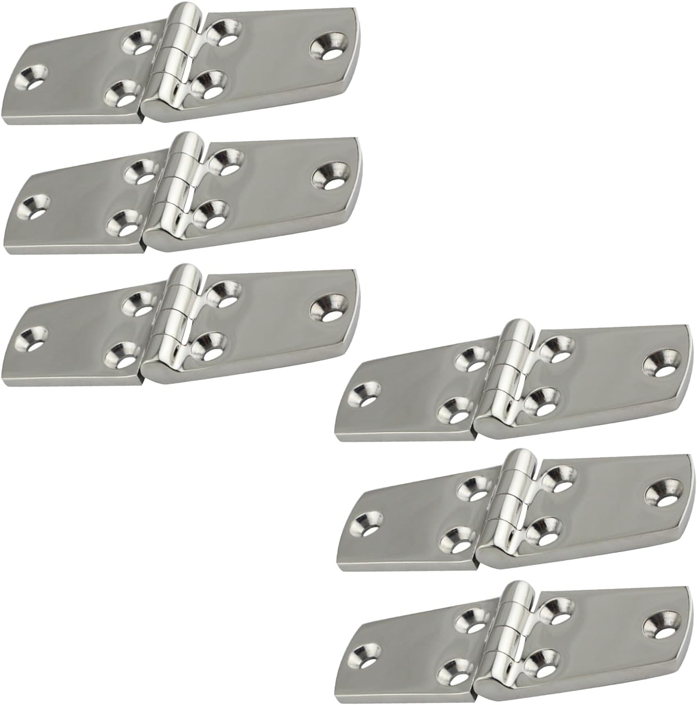 BEIYINAI, BRAND, CABINET HARDWARE & HINGES, CATEGORY, 6Pcs Dinghy Home Marine Grade 316 Boat Cupboard Cabinet Door Butt Hinge Furniture Fitting Cabin Deck Hinges Drawer Hinge Marine Grade Cabinet Hinge Resistant Rust Resistant Hinge Hardware