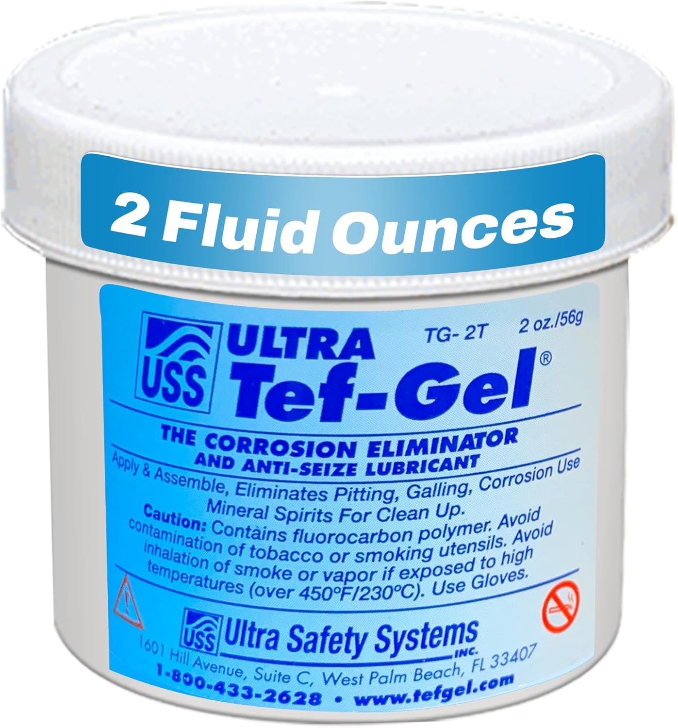 BRAND, CATEGORY, INDUSTRIAL LUBRICANTS, ULTRA TEF-GEL, Anti-Corrosion Lubricant & Grease for Stainless Steel Protection, Sailboat Rigging Hardware Protection, Saltwater Lubricant, Corrosion Eliminator Original Anti-Seize Lubricant, 2 oz Tub