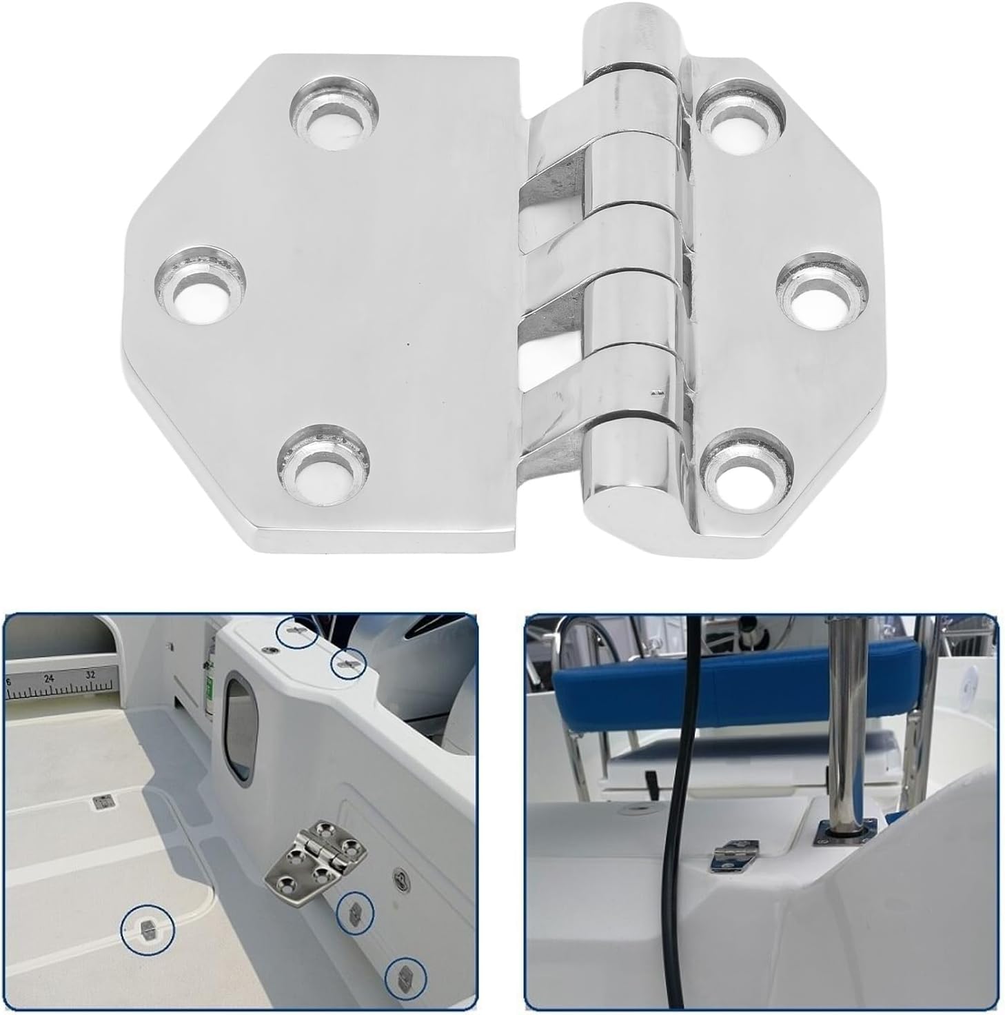 AQXREIGHT, BRAND, CABINET HARDWARE & HINGES, CATEGORY, Boat Casting Solid Door Hinges, Boat Hinge Stainless Steel Mirror Polishing Marine Grade Hinge Fit for Boats Yachts Doors Windows Cabinet Hatch