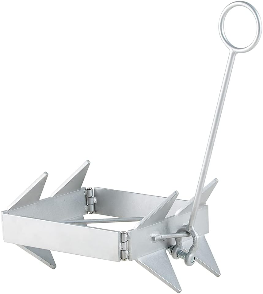 ANCHORS, BRAND, CATEGORY, DORBUPHAN, Boat Anchor 13LBS/19LBS/25LBS, Hot-Dipped Galvanized Folding Anchor, Boat Slide Cube Anchor (Box Style) Suitable for Different Size Boats