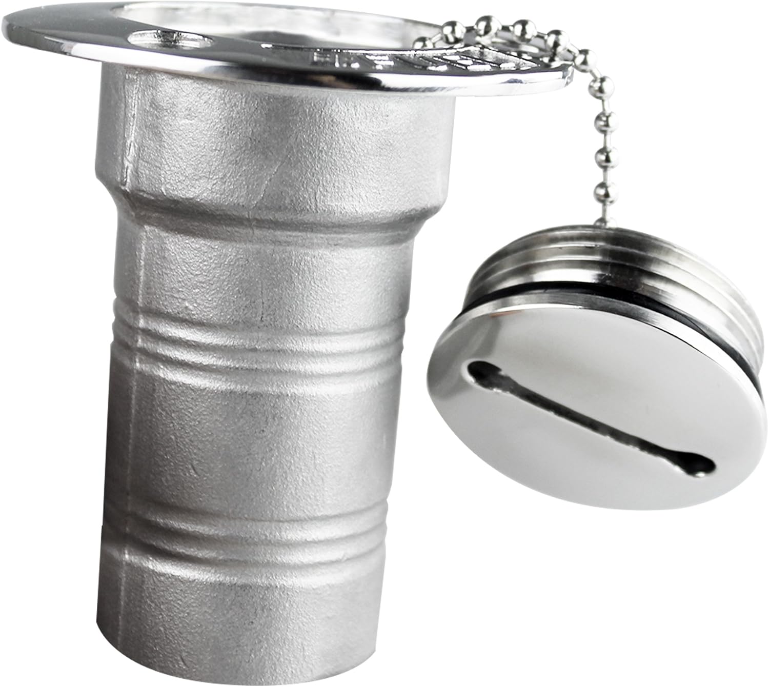 BRAND, CATEGORY, DECK HARDWARE, SALTY REEF MARINE HARDWARE, Boat Deck Fuel Fill/Filler with Key Cap -1 1/2"- Diesel or Gas Marine Grade 316 Stainless Steel