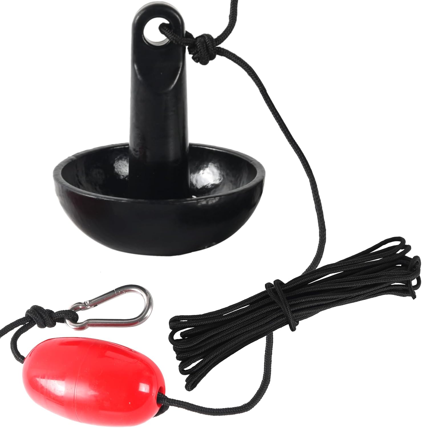 ANCHORS, BRAND, CALPALMY, CATEGORY, CALPALMY Mushroom Boat Anchor Kit - 8 lb Mushroom Anchor with Rope Kit for Small Boats, Skiffs, Inflatables/Kayaks and Canoes Trips- 32ft Marine Rope with Marker Buoy Red - Ideal for Water Sports