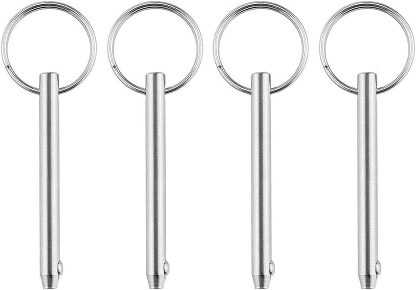 BRAND, CATEGORY, DUUDAH, GATE HINGES, Door Lock,Door Bolt,Door Lock Bolt,Bolt Sliding Door Lock,4PCS Marine Grade 304 Stainless Steel Quick Release Ball pin, Marine top Deck Hinge Marine Hardware Accessories (Size : 10 * 150)